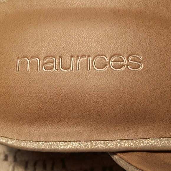 Maurices women's 'Isabel' gold shimmer low heel mules sz 8.5 M - Picture 12 of 13